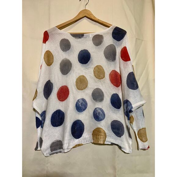 Gigi Moda Polk-A-Dot Sweater No Size. - Picture 2 of 6